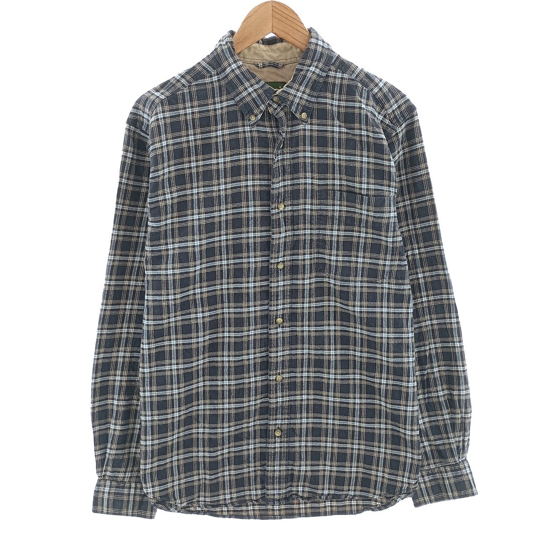 Eddie Bauer Long Sleeve Button Down Light Flannel Check Shirt Men's Medium Size / eaa404637