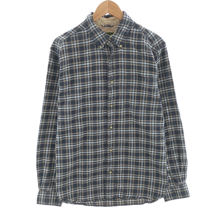 Eddie Bauer Long Sleeve Button Down Light Flannel Check Shirt Men's Medium Size / eaa404637