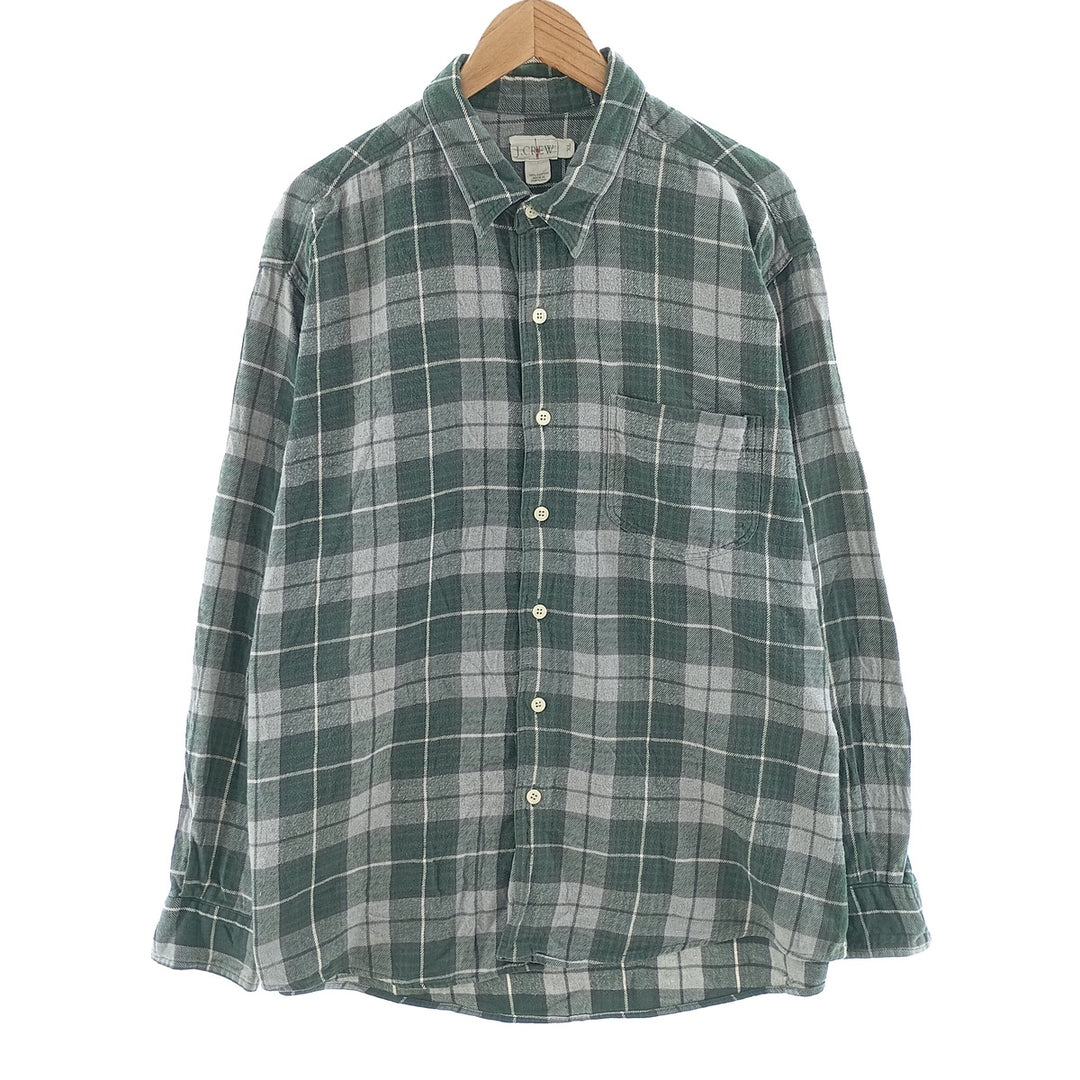 90'S J.Crew Long Sleeve Light Nell Check Shirt Made in Portugal Men's XL Vintage /eaa404639