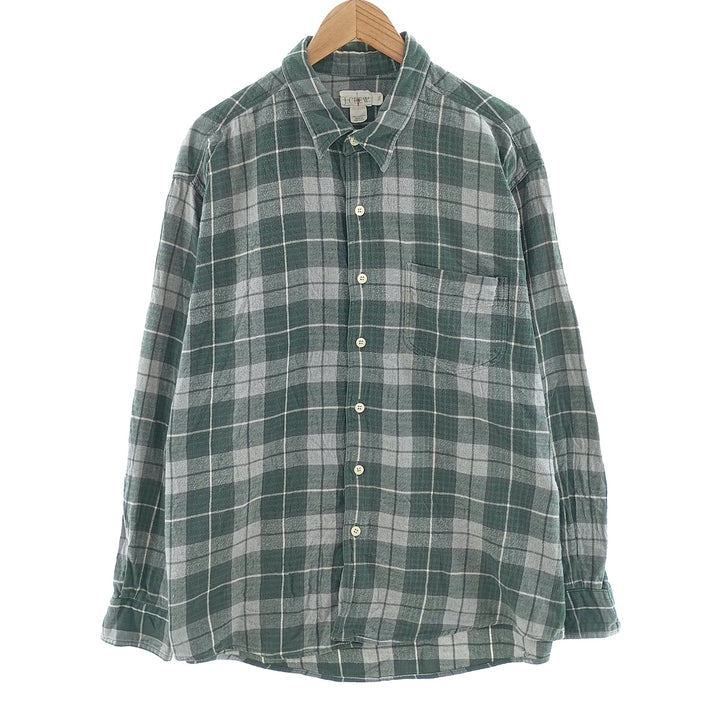 90'S J.Crew Long Sleeve Light Nell Check Shirt Made in Portugal Men's XL Vintage /eaa404639