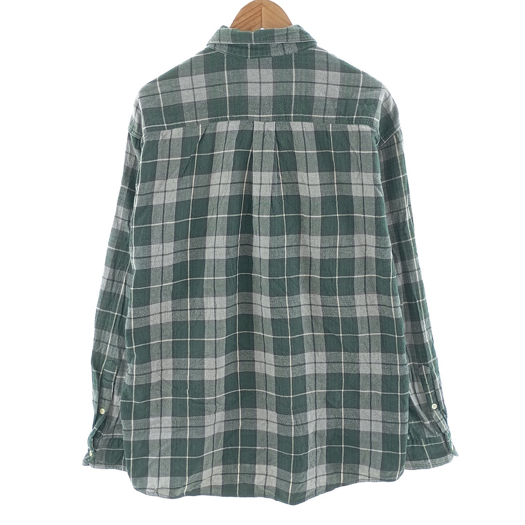 90'S J.Crew Long Sleeve Light Nell Check Shirt Made in Portugal Men's XL Vintage /eaa404639