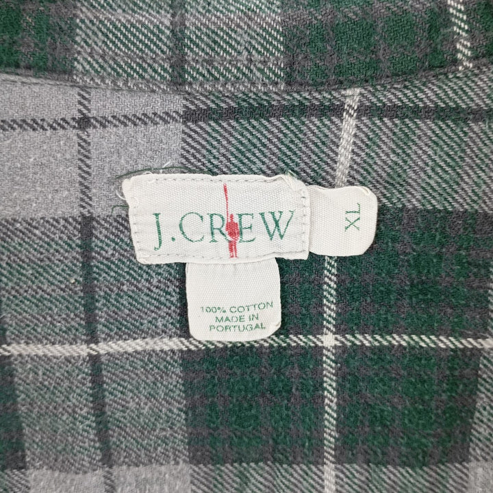 90'S J.Crew Long Sleeve Light Nell Check Shirt Made in Portugal Men's XL Vintage /eaa404639