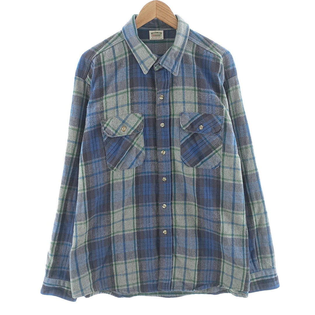 90'S Five Brother Long Sleeve Flannel Check Shirt Made in USA Men's XXL Vintage /eaa404652