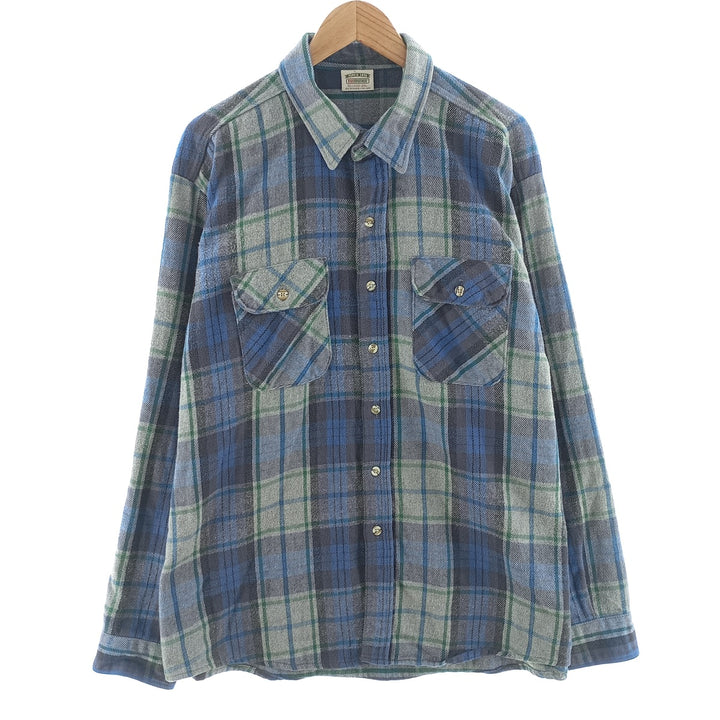 90'S Five Brother Long Sleeve Flannel Check Shirt Made in USA Men's XXL Vintage /eaa404652