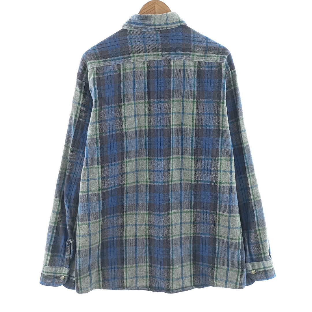 90'S Five Brother Long Sleeve Flannel Check Shirt Made in USA Men's XXL Vintage /eaa404652