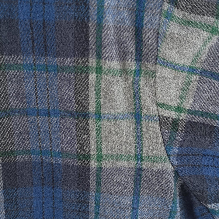 90'S Five Brother Long Sleeve Flannel Check Shirt Made in USA Men's XXL Vintage /eaa404652