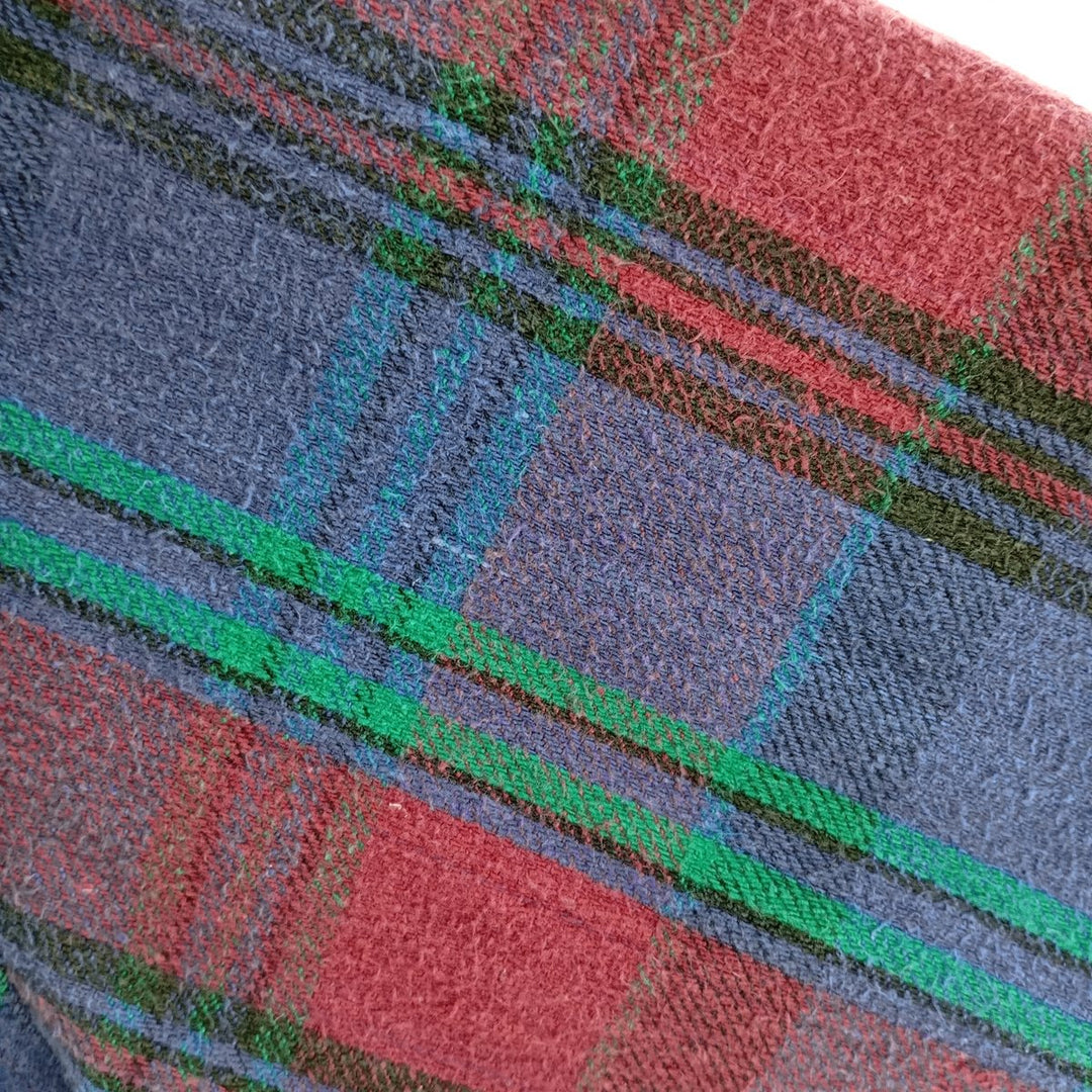 90'S Five Brother Long Sleeve Flannel Check Shirt Men's XL Vintage unclear blue type Vintage Second Hand