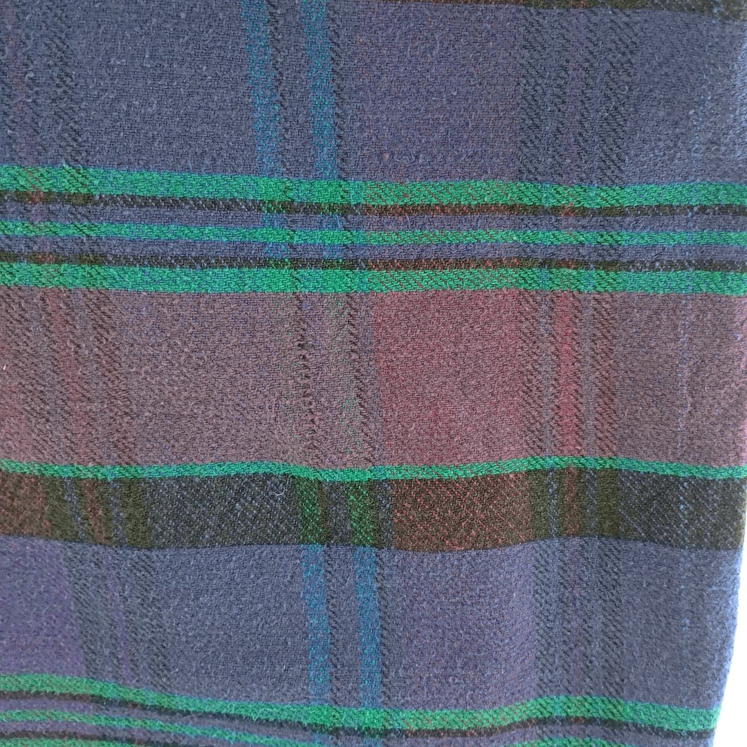 90'S Five Brother Long Sleeve Flannel Check Shirt Men's XL Vintage unclear blue type Vintage Second Hand