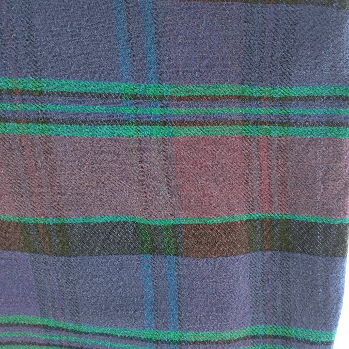 90'S Five Brother Long Sleeve Flannel Check Shirt Men's XL Vintage unclear blue type Vintage Second Hand