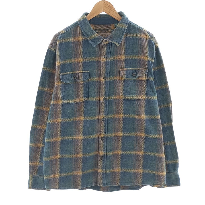 ORVIS Long Sleeve Heavy Flannel Check Shirt Men's XXL / eaa404686