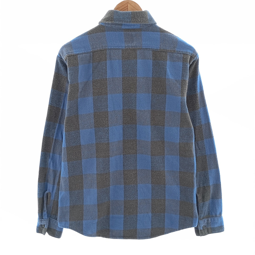 70s-80'S Five Brother Buffalo Check Long Sleeve Flannel Check Shirt Made in USA Men's M Size Vintage /eaa404687