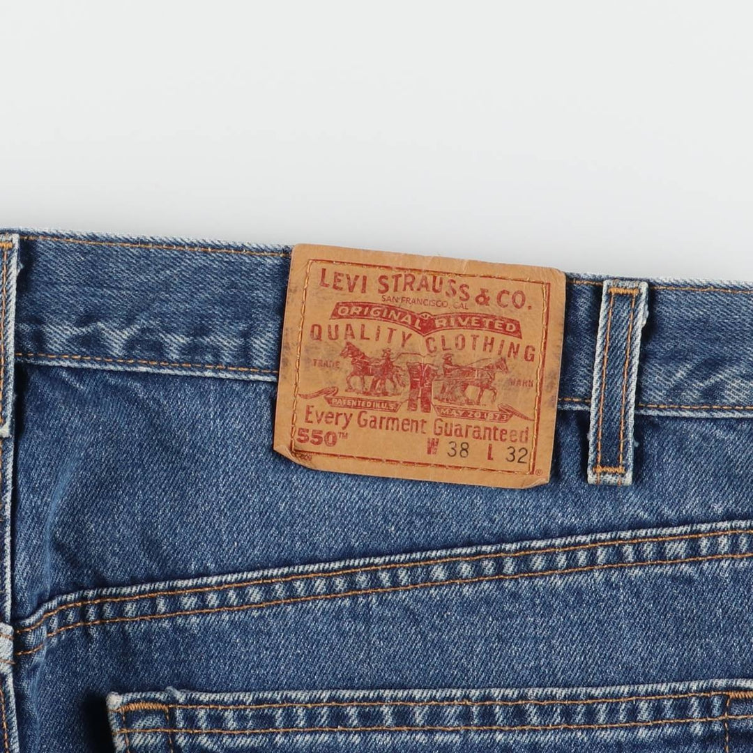 00'S Levi's 550 Relaxed Fit Tapered Denim Pants Made in USA Men's W36 cotton blue type Vintage Second Hand