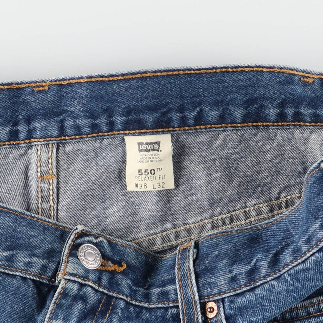00'S Levi's 550 Relaxed Fit Tapered Denim Pants Made in USA Men's W36 cotton blue type Vintage Second Hand