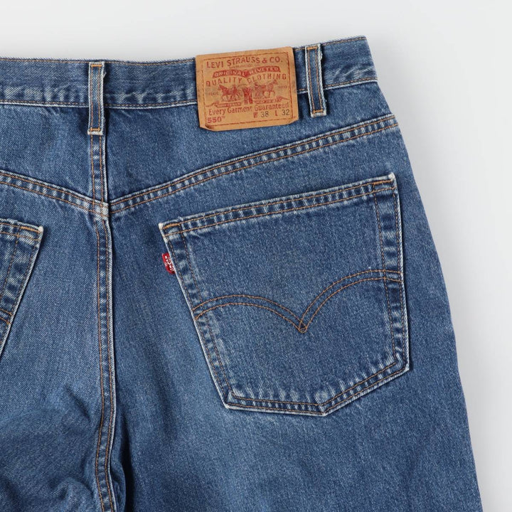 00'S Levi's 550 Relaxed Fit Tapered Denim Pants Made in USA Men's W36 cotton blue type Vintage Second Hand