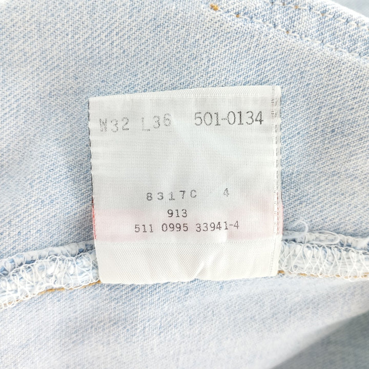 90'S Levi's 501-0134 Straight Denim Pants Made in USA Men's W30 Vintage cotton blue type Vintage Second Hand