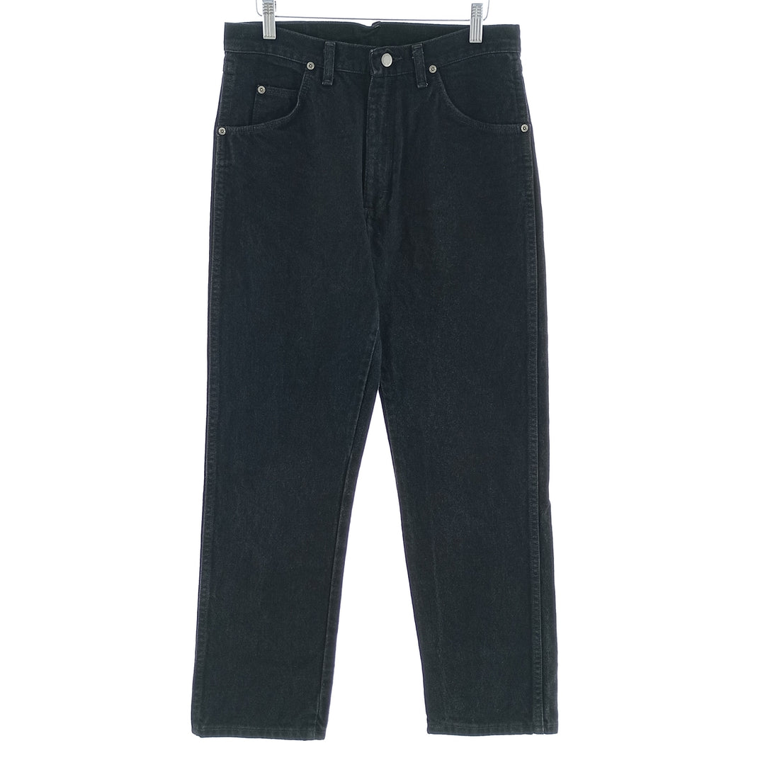 Vintage 90'S Wrangler black denim straight-leg jeans, made in the USA, men's size W32. cotton black type Vintage Second Hand