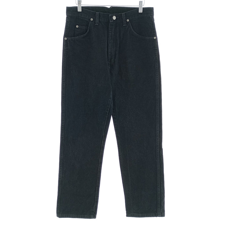 Vintage 90'S Wrangler black denim straight-leg jeans, made in the USA, men's size W32. cotton black type Vintage Second Hand