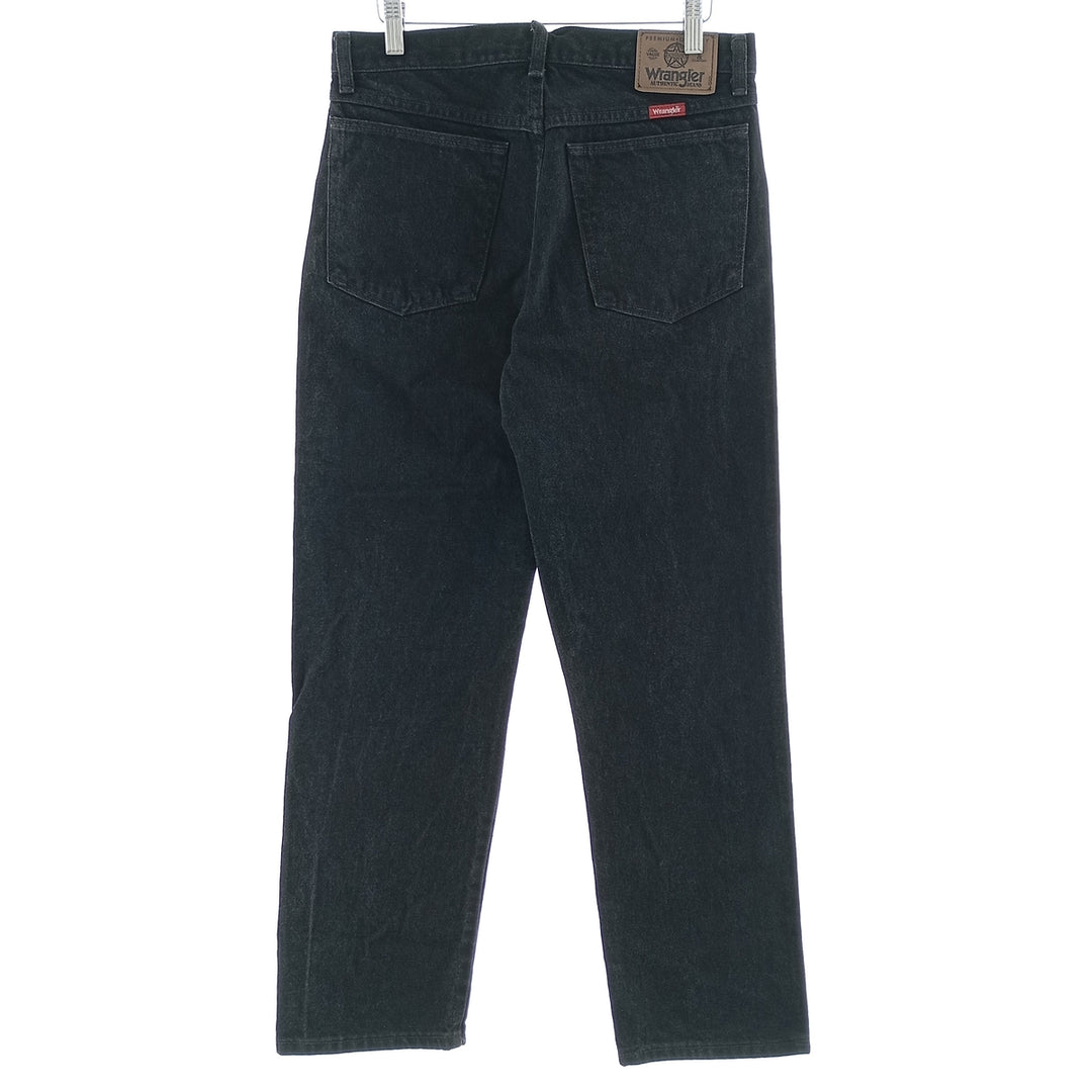 Vintage 90'S Wrangler black denim straight-leg jeans, made in the USA, men's size W32. cotton black type Vintage Second Hand