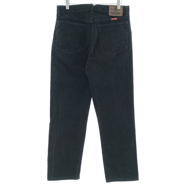 Vintage 90'S Wrangler black denim straight-leg jeans, made in the USA, men's size W32. cotton black type Vintage Second Hand