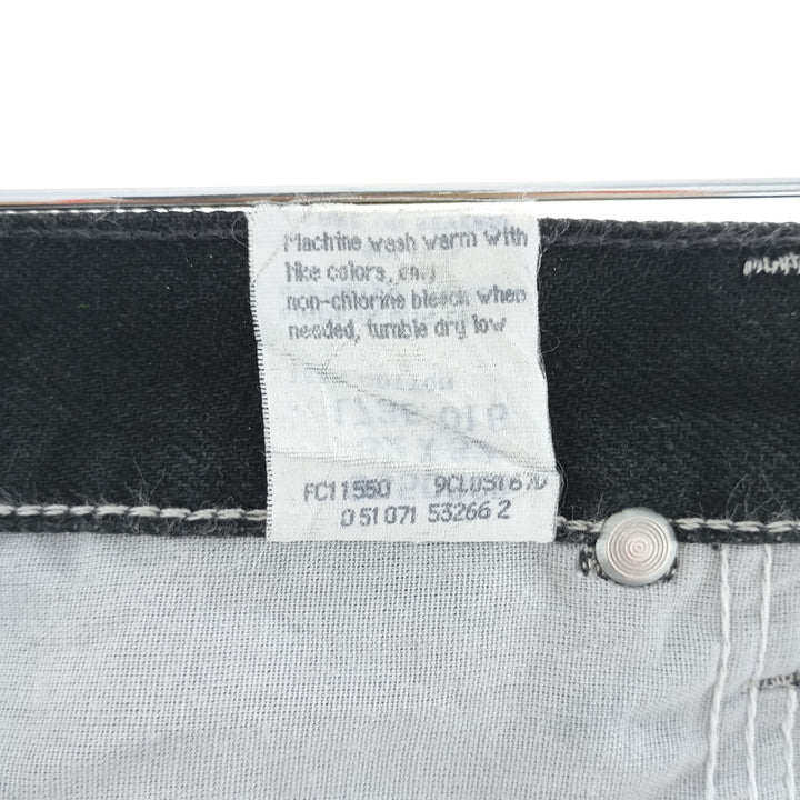 Vintage 90'S Wrangler black denim straight-leg jeans, made in the USA, men's size W32. cotton black type Vintage Second Hand