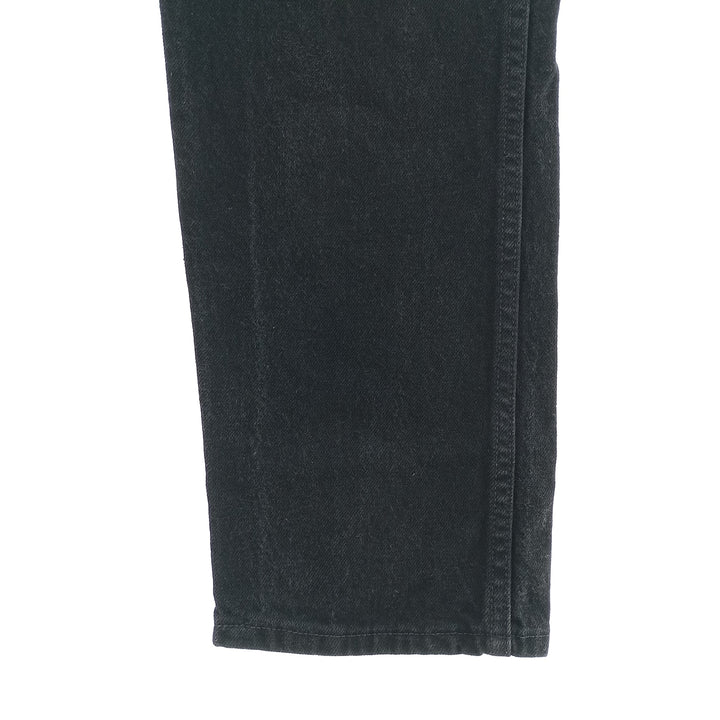 Vintage 90'S Wrangler black denim straight-leg jeans, made in the USA, men's size W32. cotton black type Vintage Second Hand