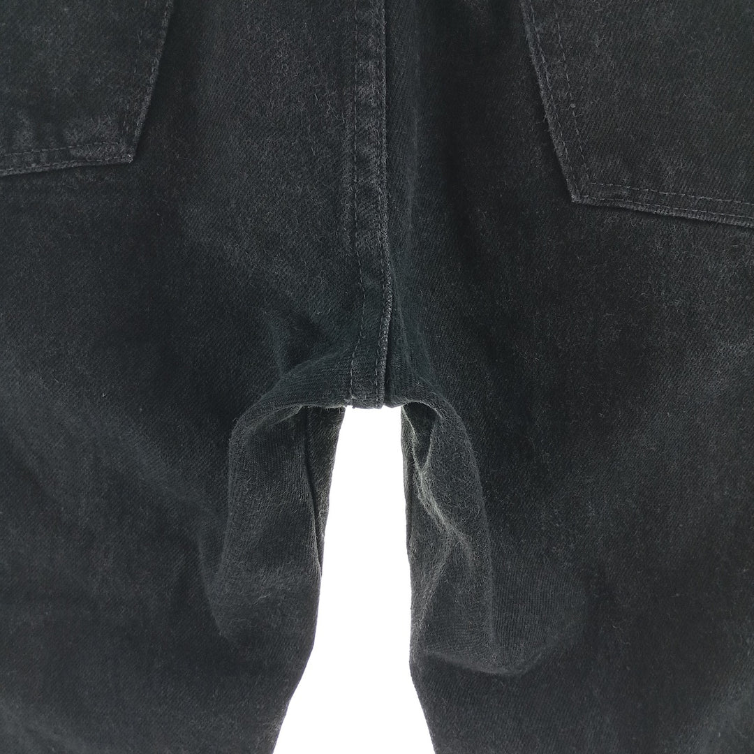 Vintage 90'S Wrangler black denim straight-leg jeans, made in the USA, men's size W32. cotton black type Vintage Second Hand