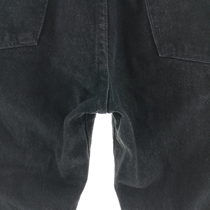 Vintage 90'S Wrangler black denim straight-leg jeans, made in the USA, men's size W32. cotton black type Vintage Second Hand