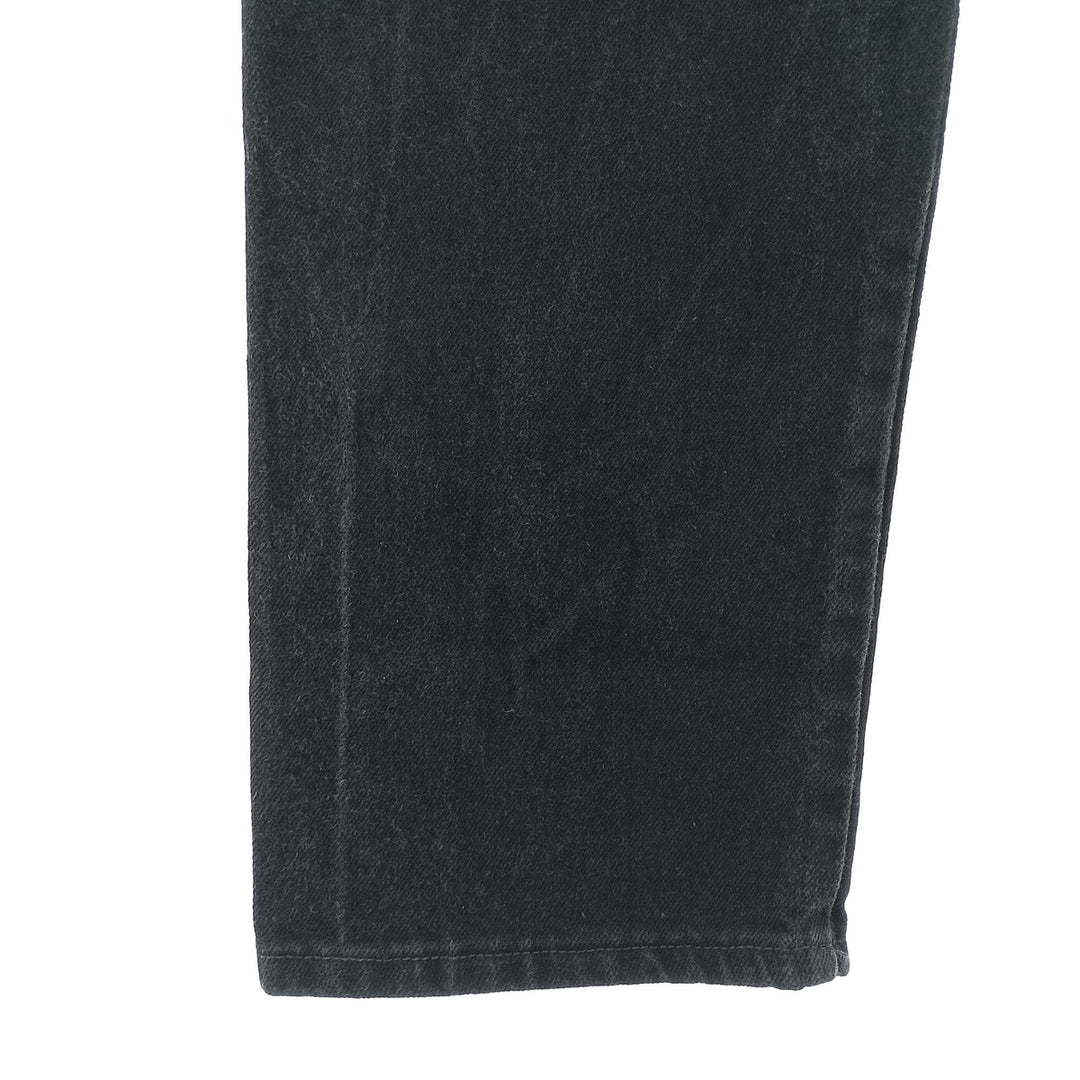 Vintage 90'S Wrangler black denim straight-leg jeans, made in the USA, men's size W32. cotton black type Vintage Second Hand