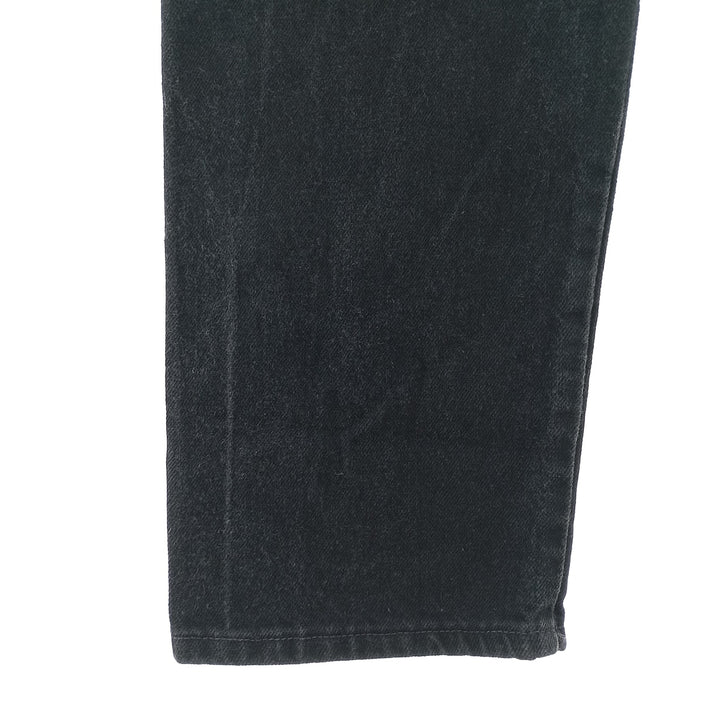 Vintage 90'S Wrangler black denim straight-leg jeans, made in the USA, men's size W32. cotton black type Vintage Second Hand