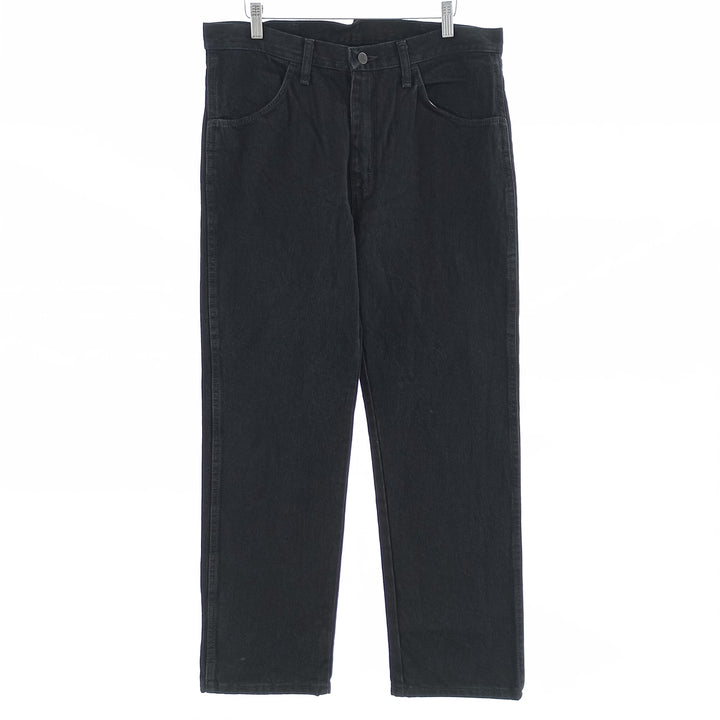 Rustler Black Denim Straight Denim Pants for Men, W34 equivalent cotton black type Vintage Second Hand