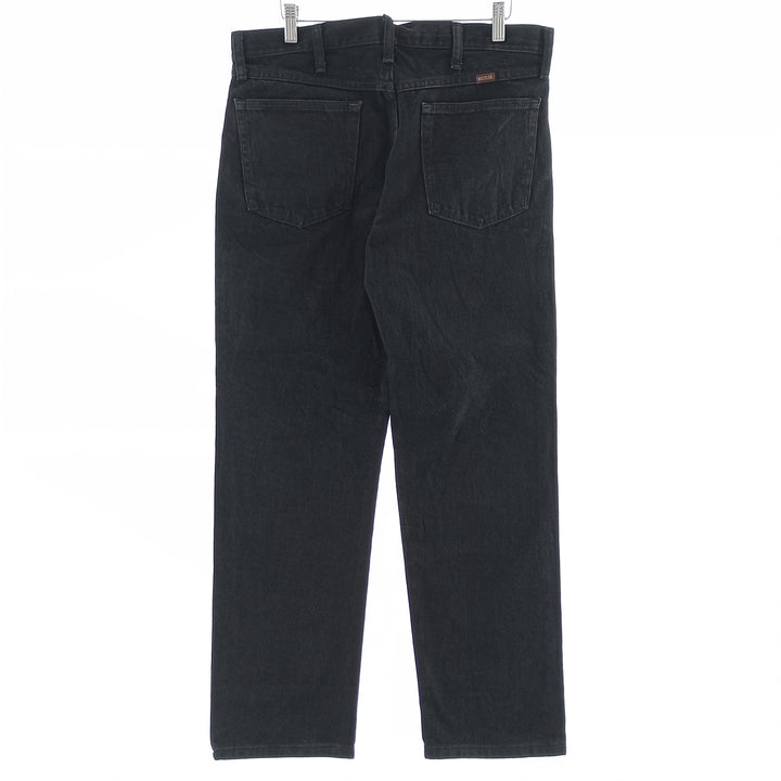 Rustler Black Denim Straight Denim Pants for Men, W34 equivalent cotton black type Vintage Second Hand