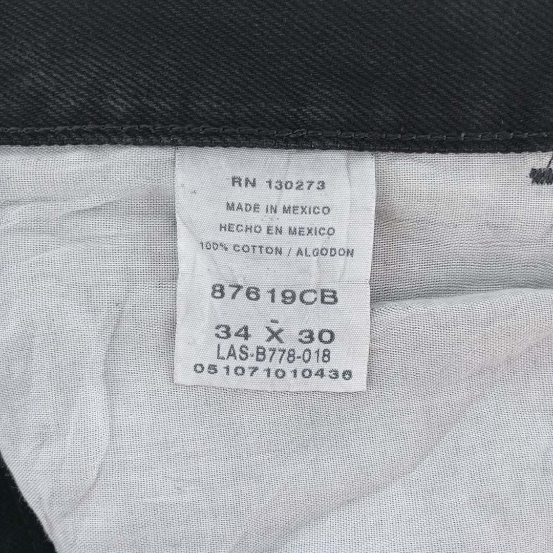 Rustler Black Denim Straight Denim Pants for Men, W34 equivalent cotton black type Vintage Second Hand