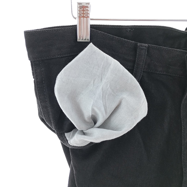 Rustler Black Denim Straight Denim Pants for Men, W34 equivalent cotton black type Vintage Second Hand