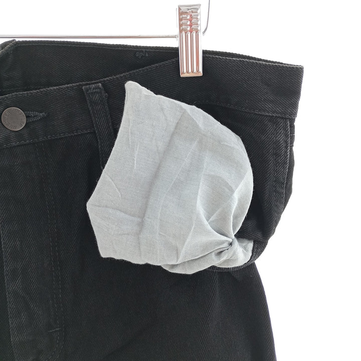 Rustler Black Denim Straight Denim Pants for Men, W34 equivalent cotton black type Vintage Second Hand