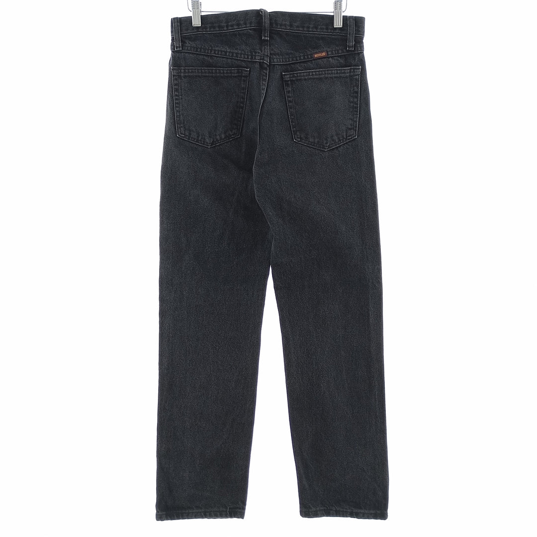 Rustler Black Denim Straight Denim Pants for Men, W30 equivalent cotton black type Vintage Second Hand
