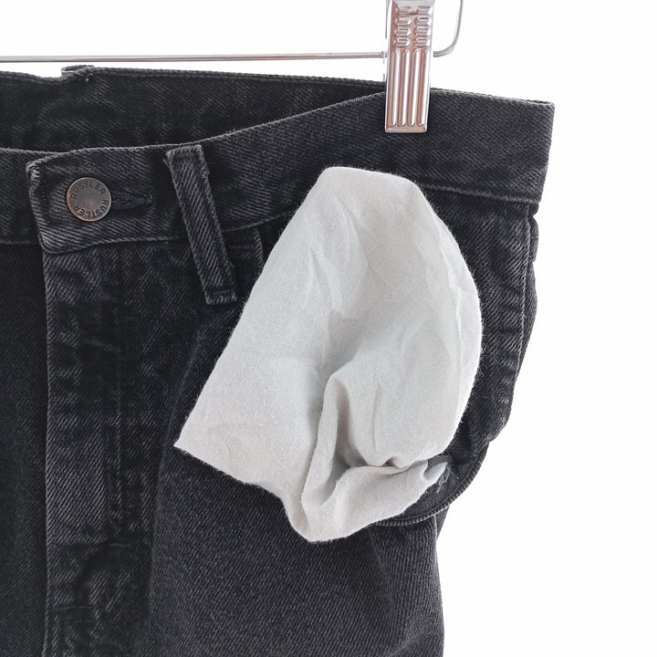 Rustler Black Denim Straight Denim Pants for Men, W30 equivalent cotton black type Vintage Second Hand
