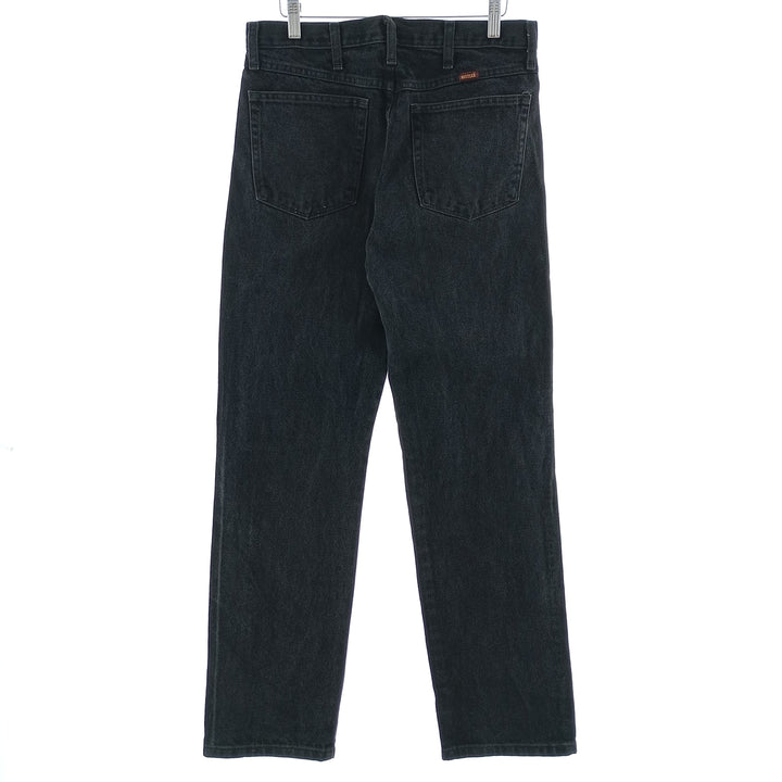 Rustler Black Denim Straight Denim Pants for Men, W31 equivalent cotton black type Vintage Second Hand