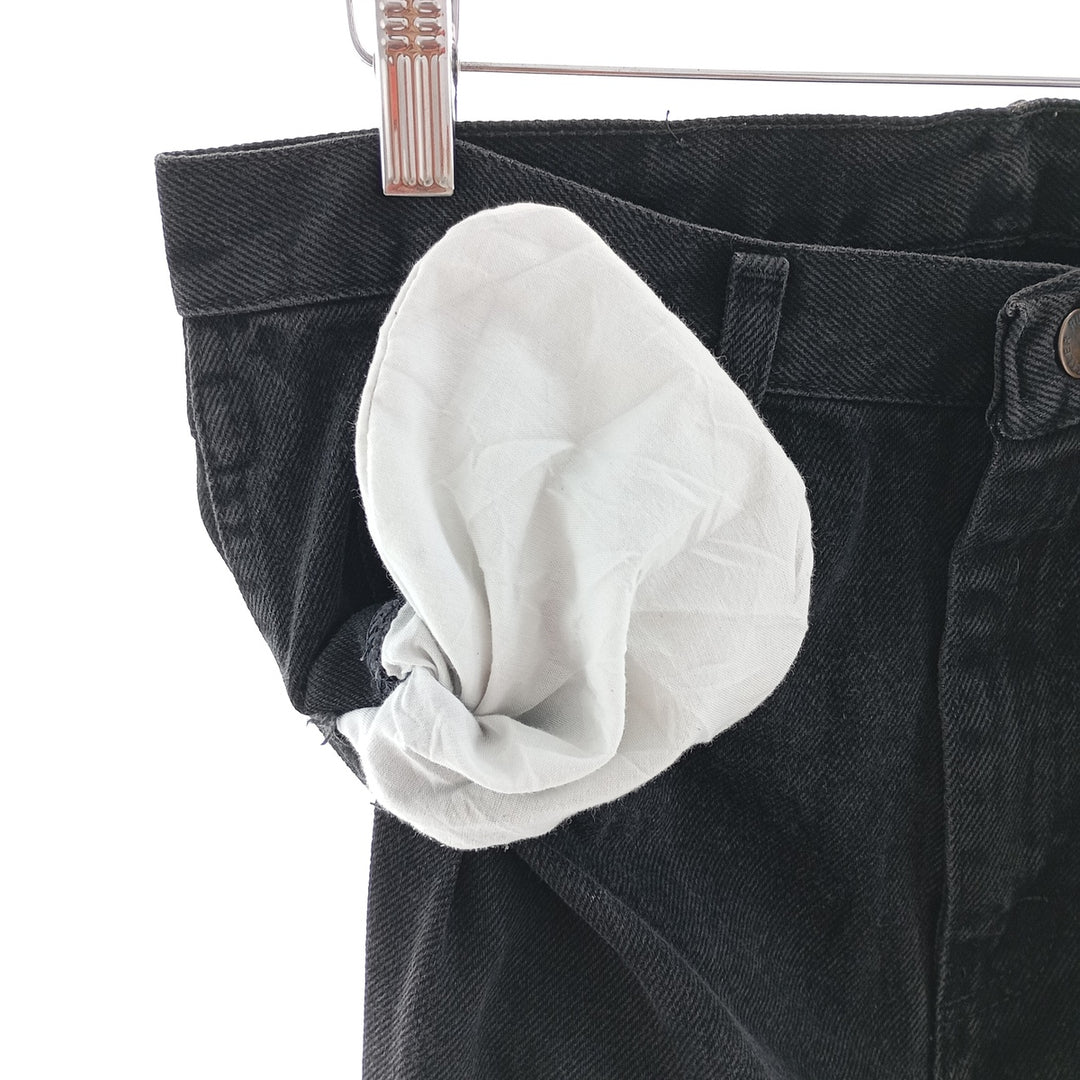 Rustler Black Denim Straight Denim Pants for Men, W31 equivalent cotton black type Vintage Second Hand
