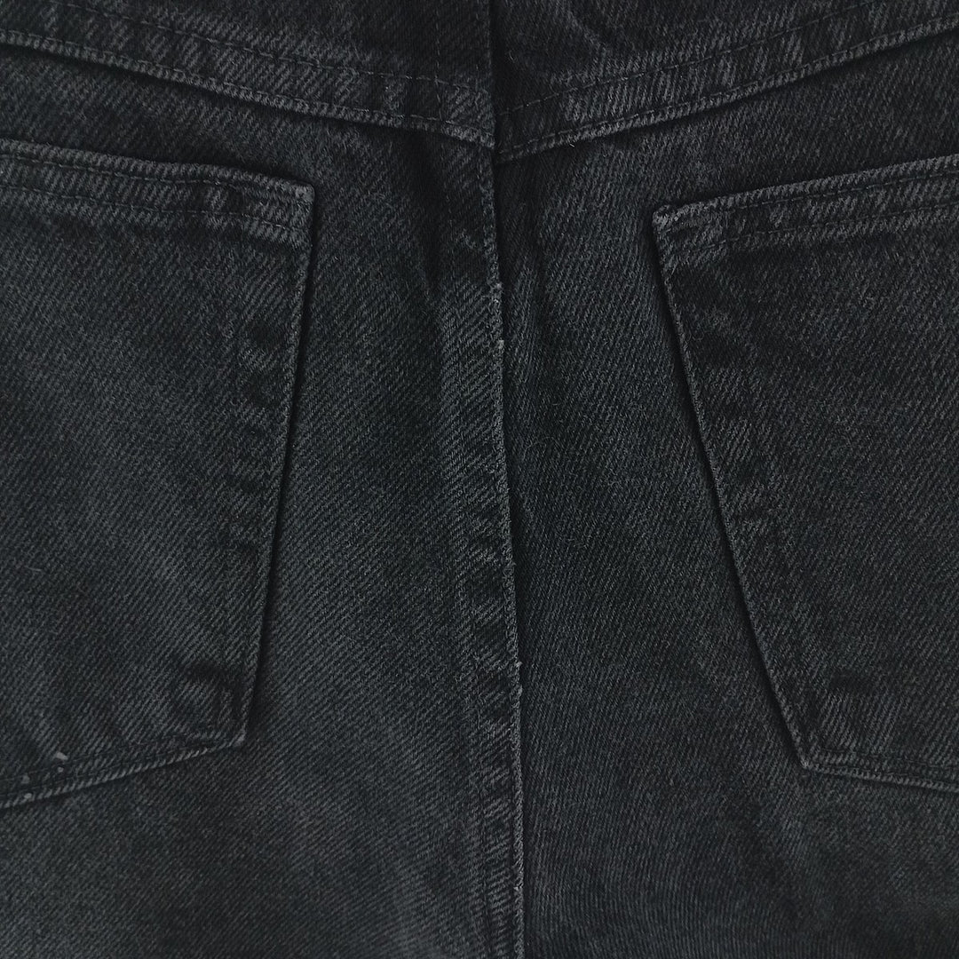 Rustler Black Denim Straight Denim Pants for Men, W31 equivalent cotton black type Vintage Second Hand