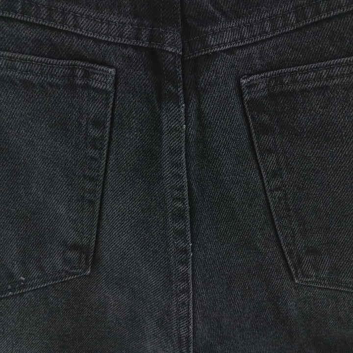 Rustler Black Denim Straight Denim Pants for Men, W31 equivalent cotton black type Vintage Second Hand