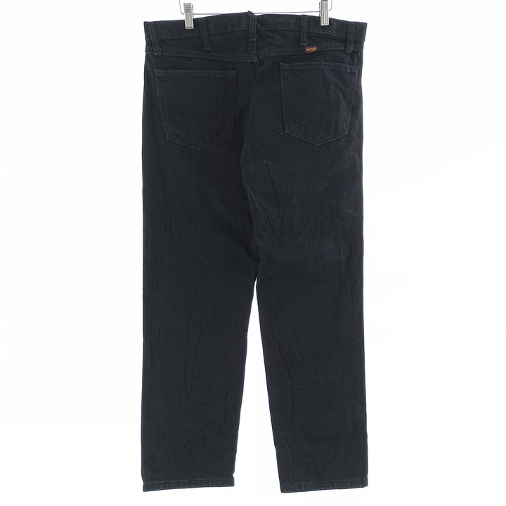 Rustler Black Denim Straight Denim Pants for Men, W35 equivalent cotton black type Vintage Second Hand