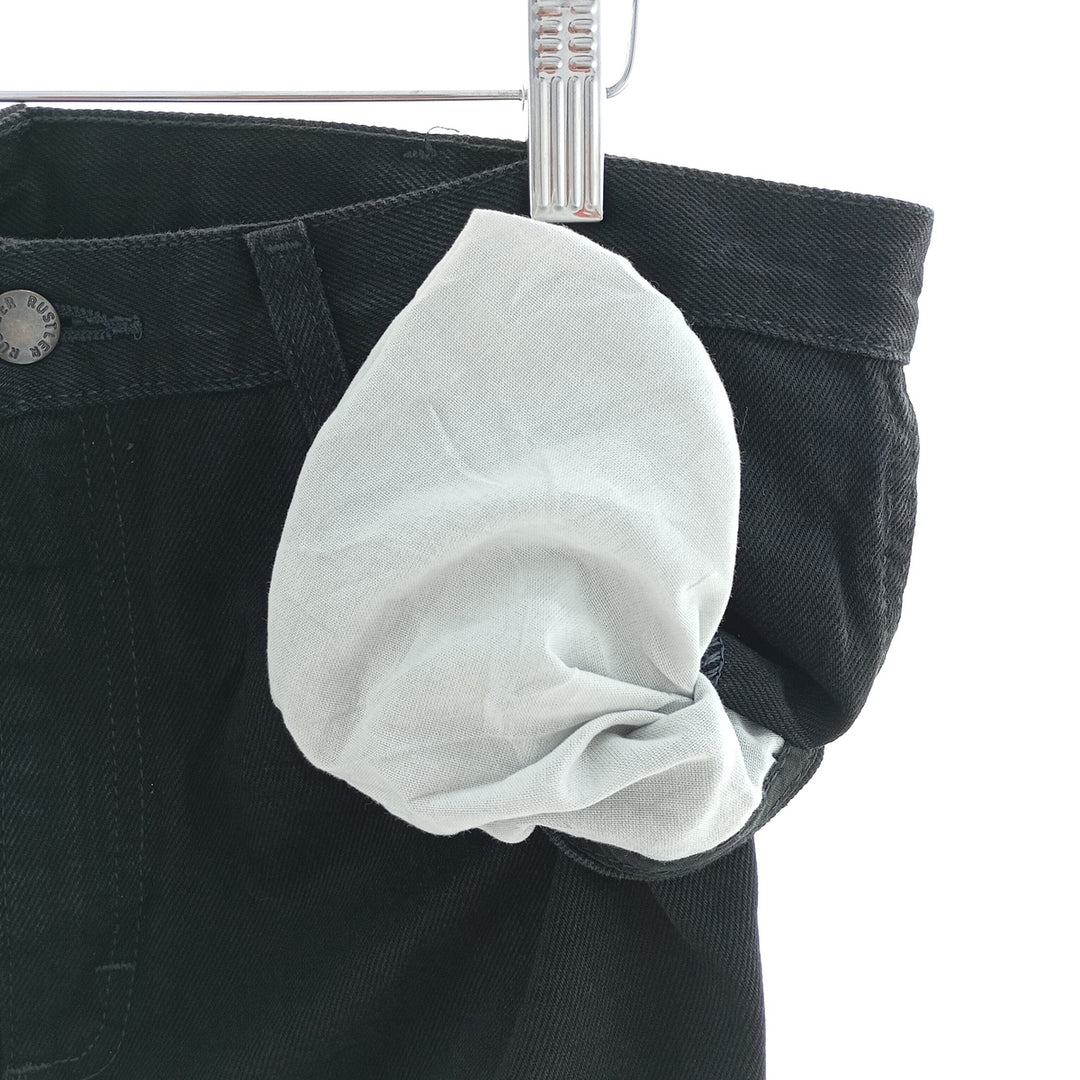 Rustler Black Denim Straight Denim Pants for Men, W35 equivalent cotton black type Vintage Second Hand
