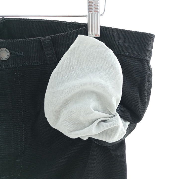 Rustler Black Denim Straight Denim Pants for Men, W35 equivalent cotton black type Vintage Second Hand