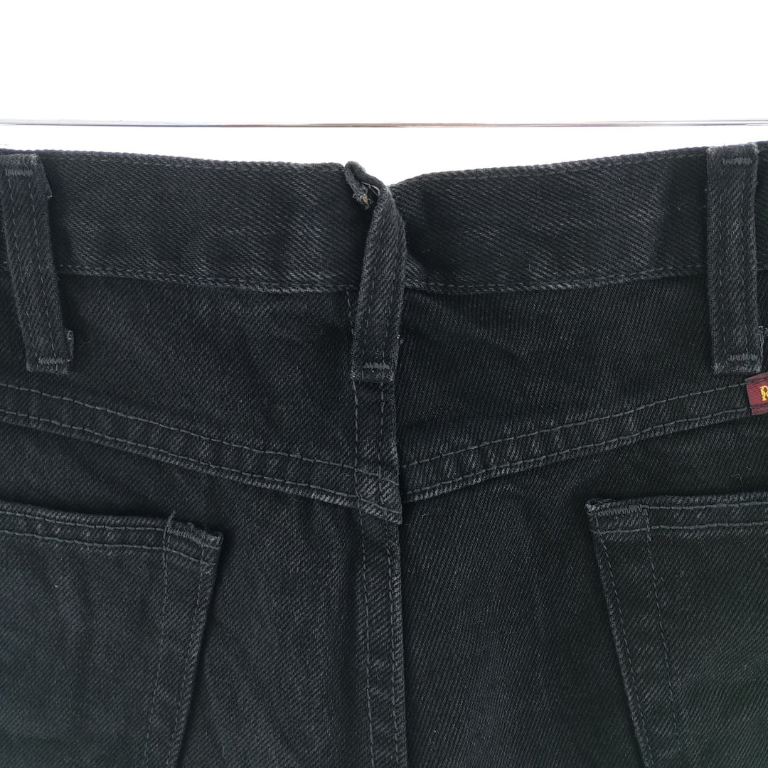 Rustler Black Denim Straight Denim Pants for Men, W35 equivalent cotton black type Vintage Second Hand