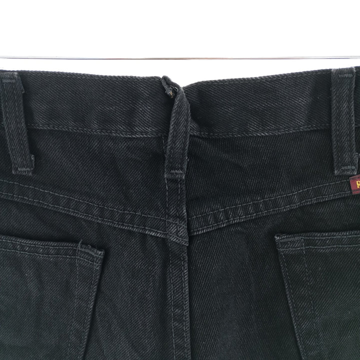 Rustler Black Denim Straight Denim Pants for Men, W35 equivalent cotton black type Vintage Second Hand