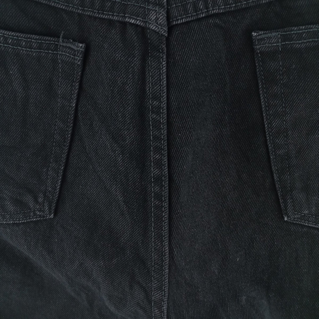 Rustler Black Denim Straight Denim Pants for Men, W35 equivalent cotton black type Vintage Second Hand