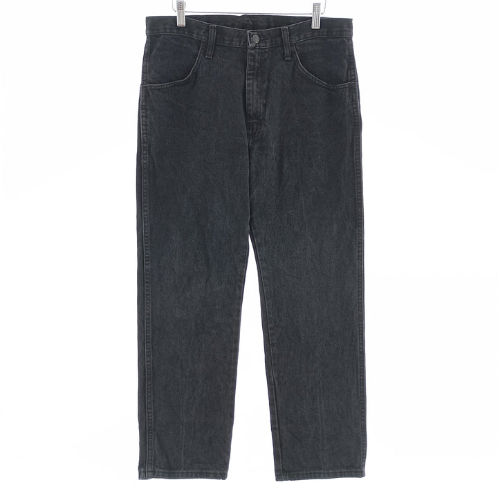 Rustler Black Denim Straight Denim Pants for Men, W34 equivalent cotton black type Vintage Second Hand
