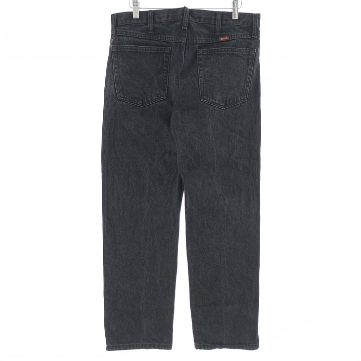 Rustler Black Denim Straight Denim Pants for Men, W34 equivalent cotton black type Vintage Second Hand