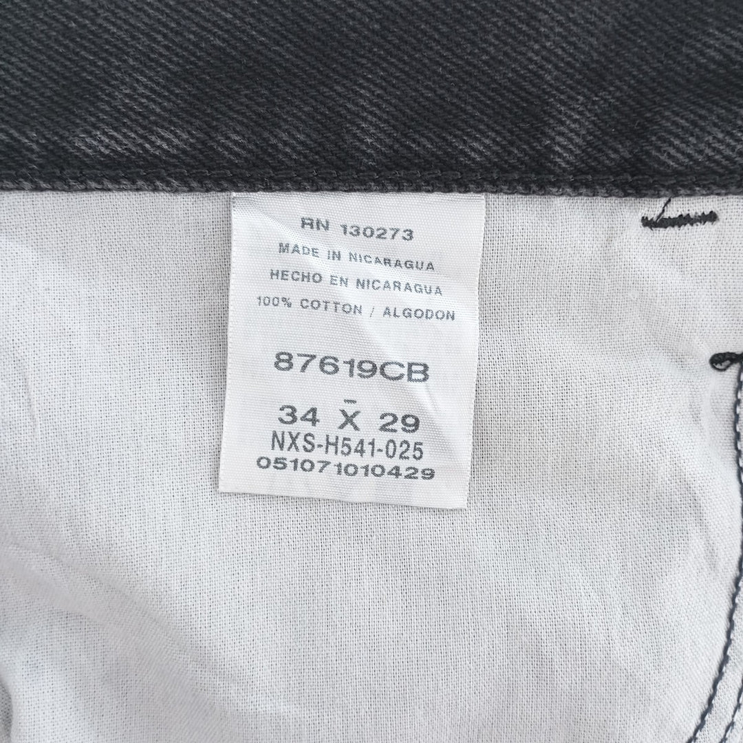 Rustler Black Denim Straight Denim Pants for Men, W34 equivalent cotton black type Vintage Second Hand