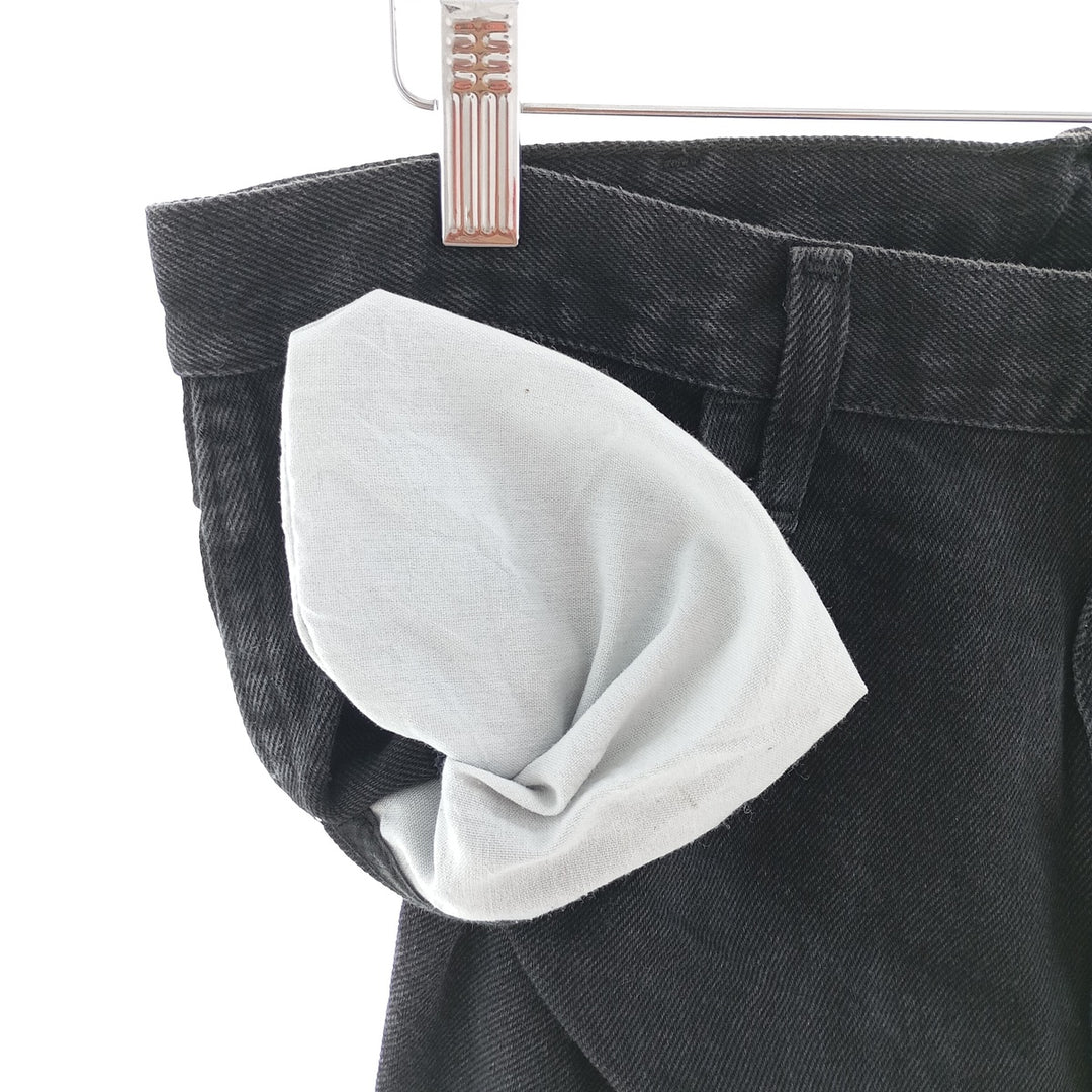 Rustler Black Denim Straight Denim Pants for Men, W34 equivalent cotton black type Vintage Second Hand